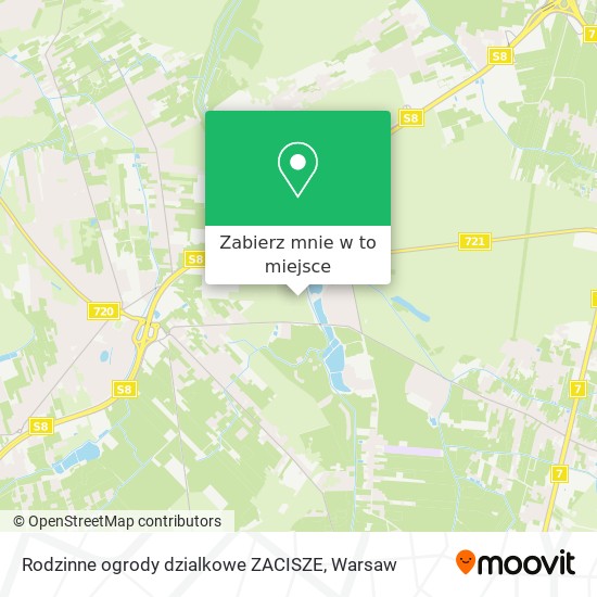 Mapa Rodzinne ogrody dzialkowe ZACISZE