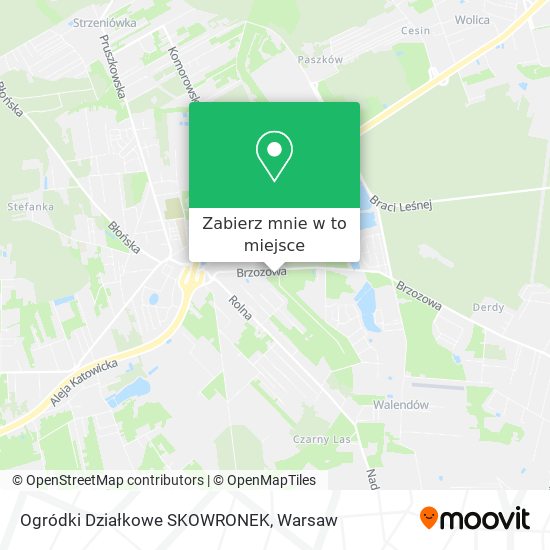 Mapa Ogródki Działkowe SKOWRONEK