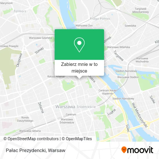 Mapa Pałac Prezydencki