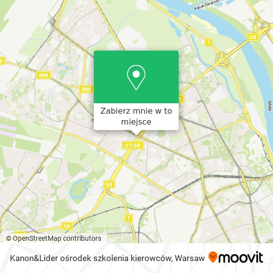 Mapa Kanon&Lider ośrodek szkolenia kierowców