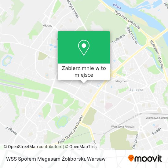 Mapa WSS Społem Megasam  Żoliborski