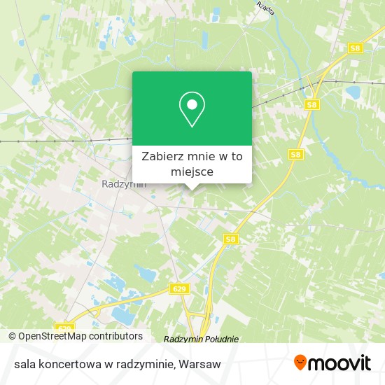 Mapa sala koncertowa w radzyminie