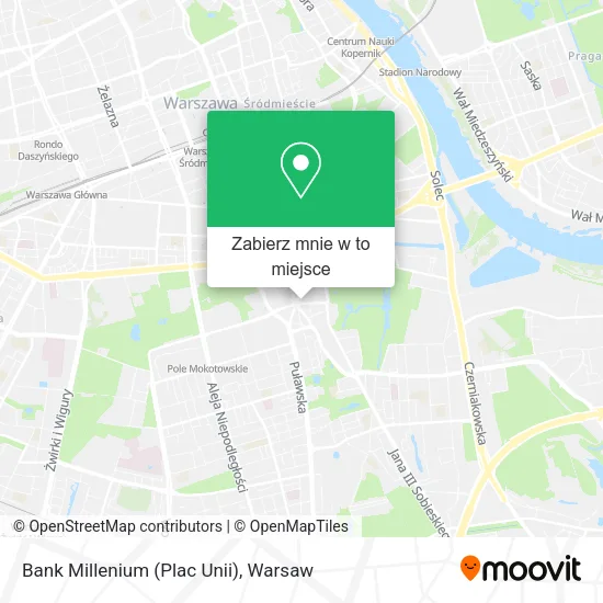 Mapa Bank Millenium (Plac Unii)