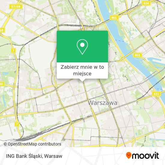 Mapa ING Bank Śląski