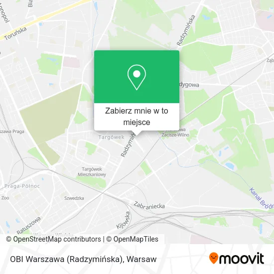 Mapa OBI Warszawa (Radzymińska)