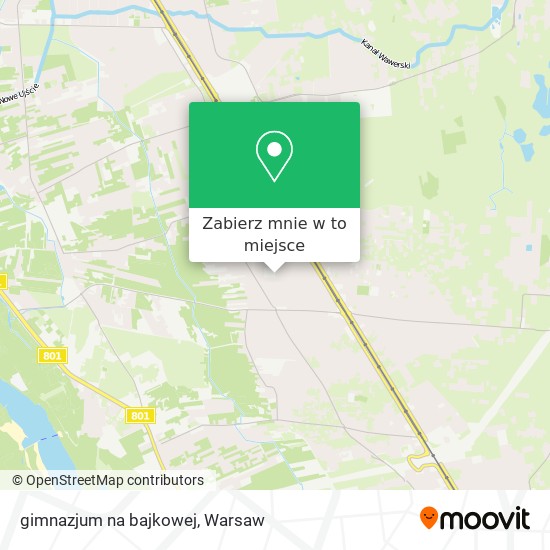 Mapa gimnazjum na bajkowej