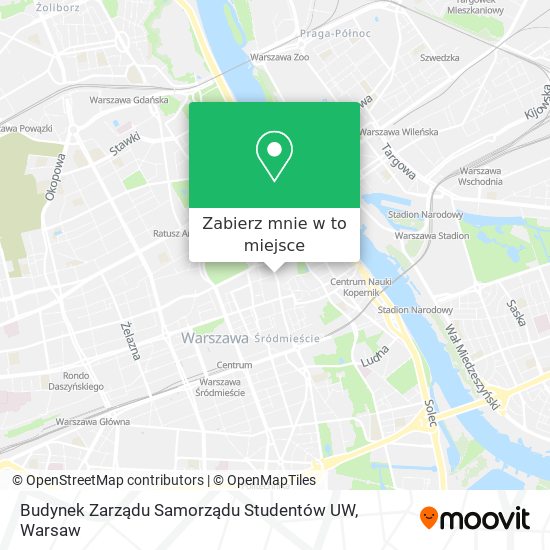 Mapa Budynek Zarządu Samorządu Studentów UW