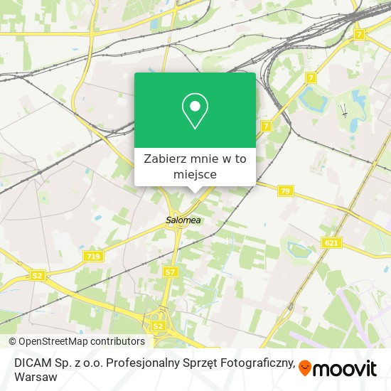 Mapa DICAM Sp. z o.o. Profesjonalny Sprzęt Fotograficzny