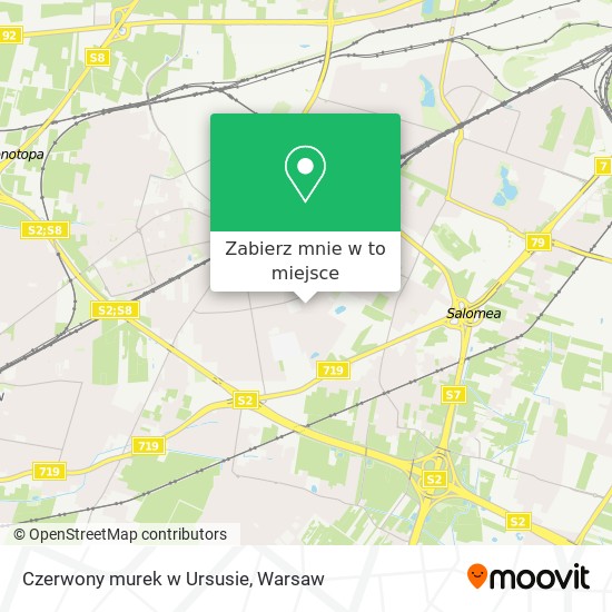 Mapa Czerwony murek w Ursusie