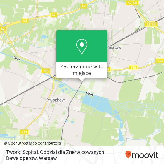 Mapa Tworki Szpital, Oddzial dla Znerwicowanych Deweloperow