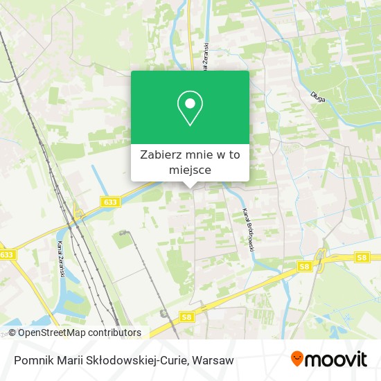 Mapa Pomnik Marii Skłodowskiej-Curie