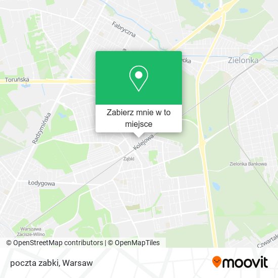 Mapa poczta zabki