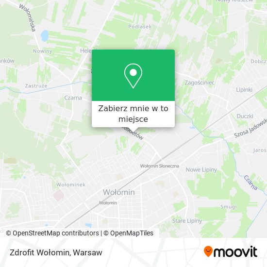 Mapa Zdrofit Wołomin