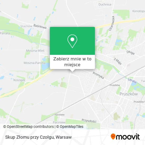 Mapa Skup Złomu przy Czołgu