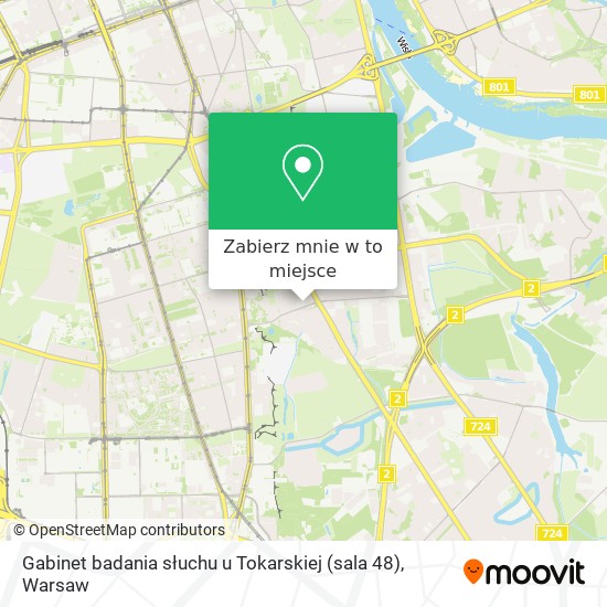 Mapa Gabinet badania słuchu u Tokarskiej (sala 48)