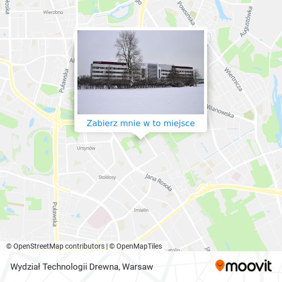 Mapa Wydział Technologii Drewna