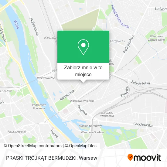 Mapa PRASKI TRÓJKĄT BERMUDZKI