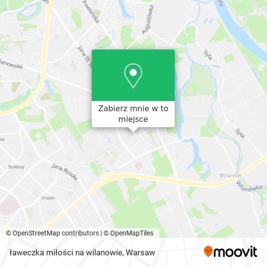 Mapa ławeczka miłości na wilanowie