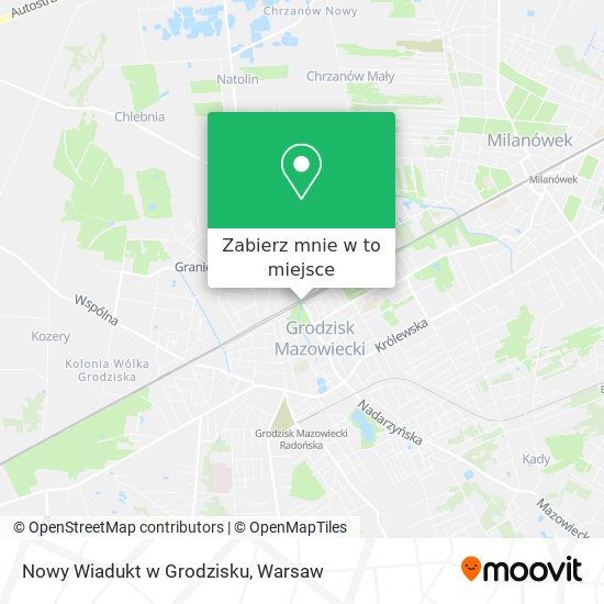 Mapa Nowy Wiadukt w Grodzisku