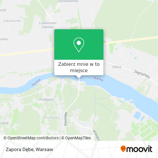 Mapa Zapora Dębe