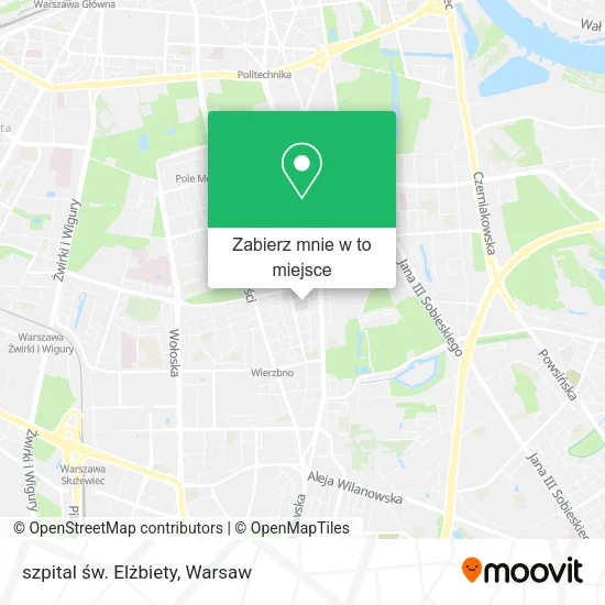 Mapa szpital św. Elżbiety