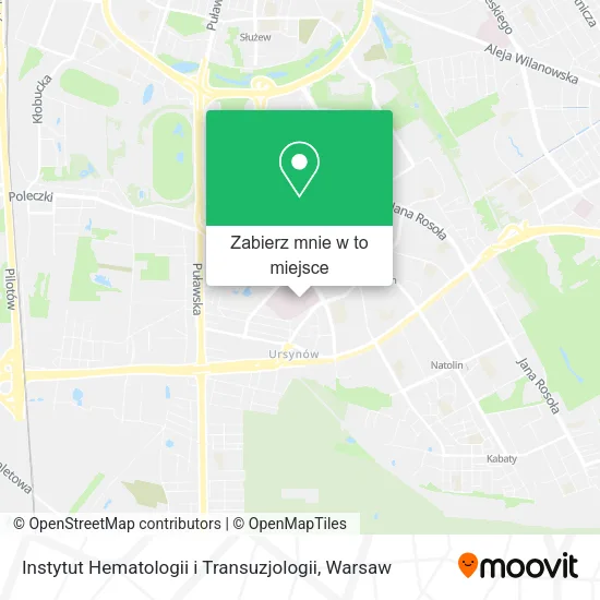 Mapa Instytut Hematologii i Transuzjologii