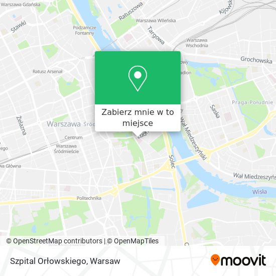 Mapa Szpital Orłowskiego