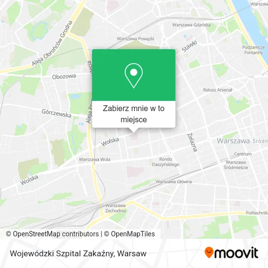 Mapa Wojewódzki Szpital Zakaźny