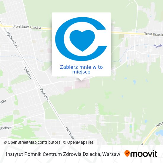 Mapa Instytut  Pomnik Centrum Zdrowia Dziecka