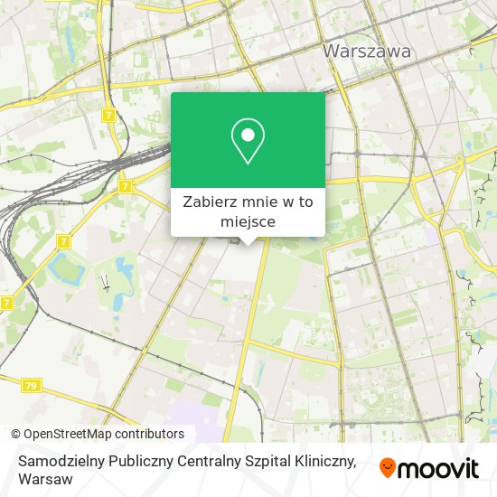 Mapa Samodzielny Publiczny Centralny Szpital Kliniczny