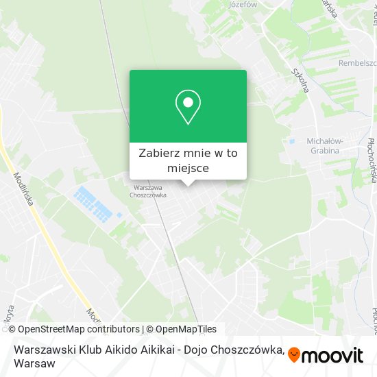 Mapa Warszawski Klub Aikido Aikikai  - Dojo Choszczówka