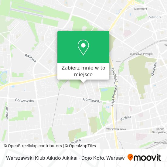 Mapa Warszawski Klub Aikido Aikikai - Dojo Koło