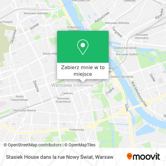 Mapa Stasiek House dans la rue Nowy Świat