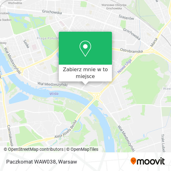 Mapa Paczkomat WAW038