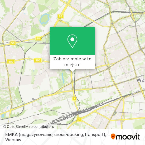 Mapa EMKA (magazynowanie, cross-docking, transport)