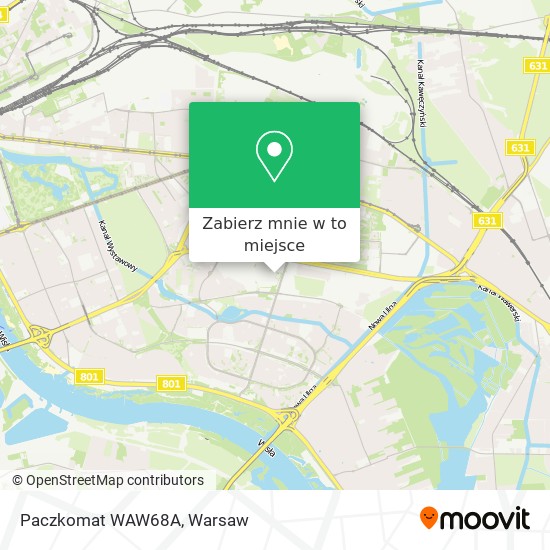 Mapa Paczkomat WAW68A