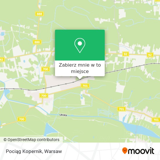 Mapa Pociąg Kopernik