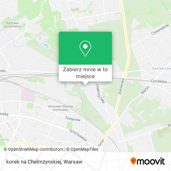 Mapa korek na Chelmżynskiej