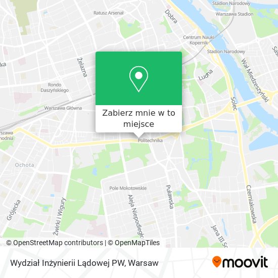 Mapa Wydział Inżynierii Lądowej PW