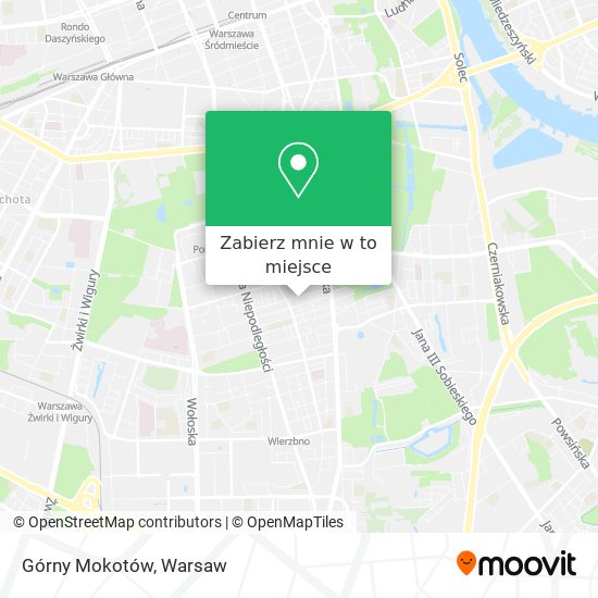 Mapa Górny Mokotów