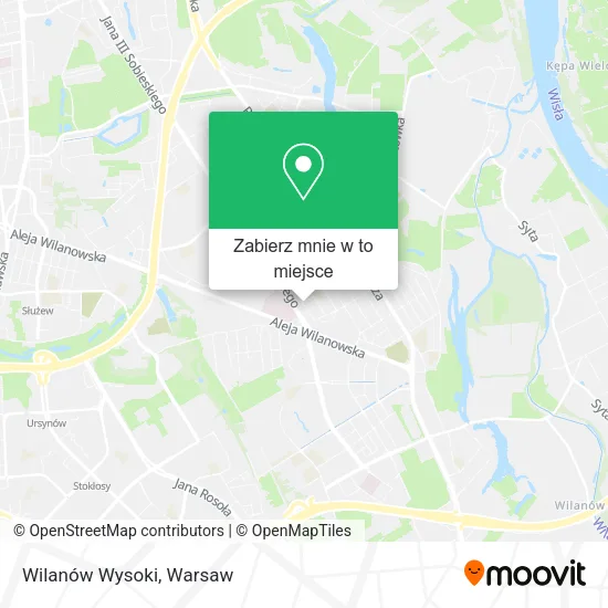 Mapa Wilanów Wysoki