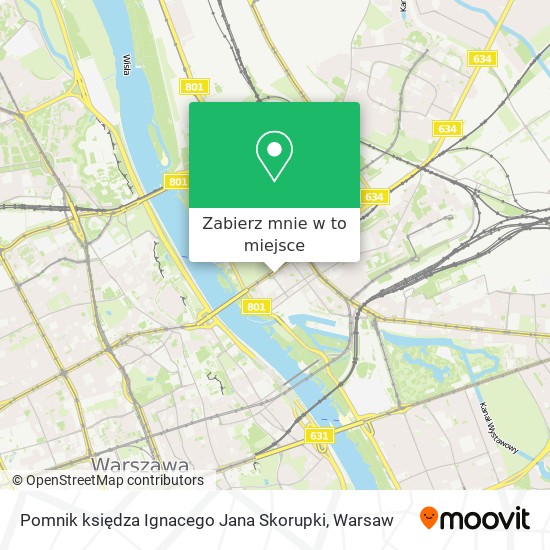 Mapa Pomnik księdza Ignacego Jana Skorupki