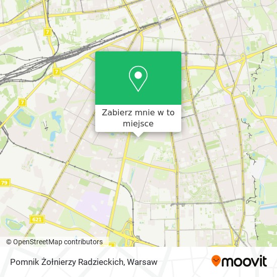 Mapa Pomnik Żołnierzy Radzieckich