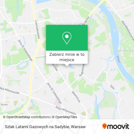 Mapa Szlak Latarni Gazowych na Sadybie