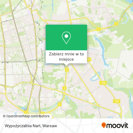 Mapa Wypożyczalnia Nart