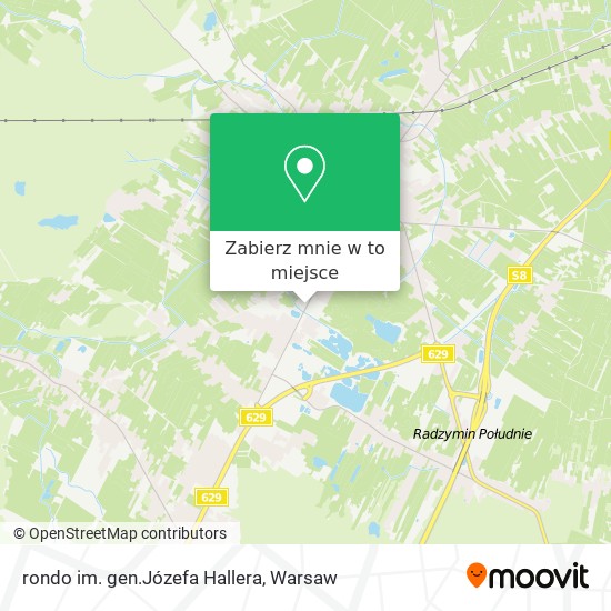 Mapa rondo im. gen.Józefa Hallera