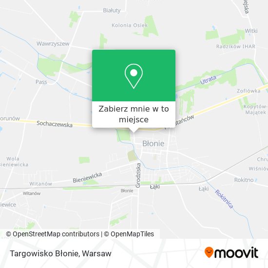 Mapa Targowisko Błonie