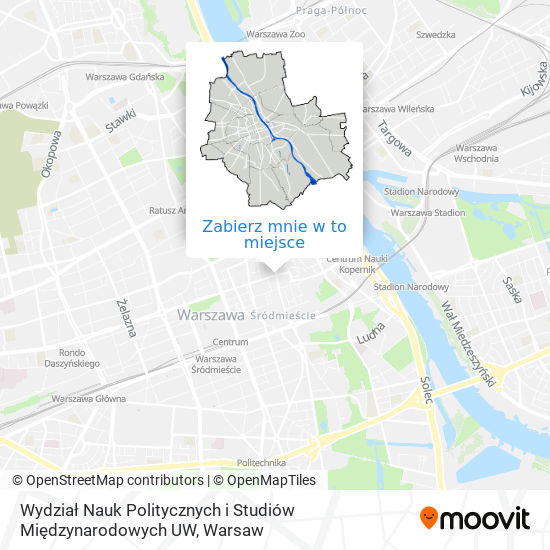 Mapa Wydział Nauk Politycznych i Studiów Międzynarodowych UW