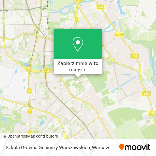 Mapa Szkola Głowna Geniuszy Warszawskich