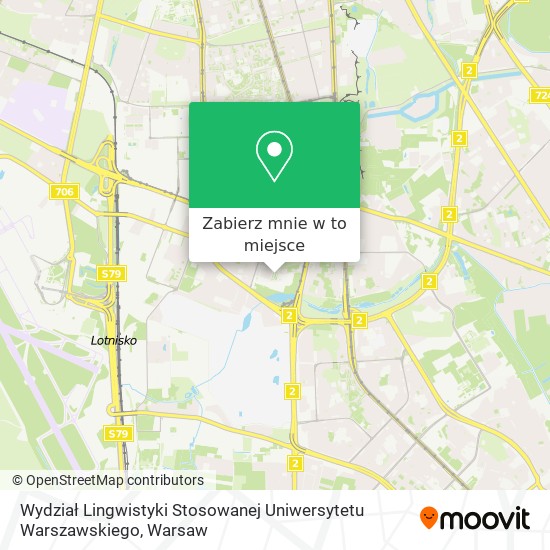 Mapa Wydział Lingwistyki Stosowanej Uniwersytetu Warszawskiego